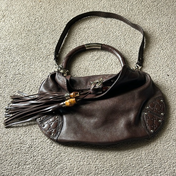 Vintage Gucci large Indy Babouska Hobo in dark brown - Picture 1 of 11